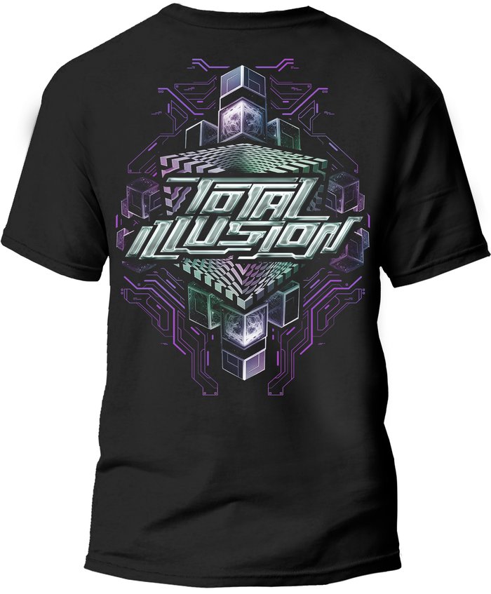 Total Illusion t-shirt, full back artwork print