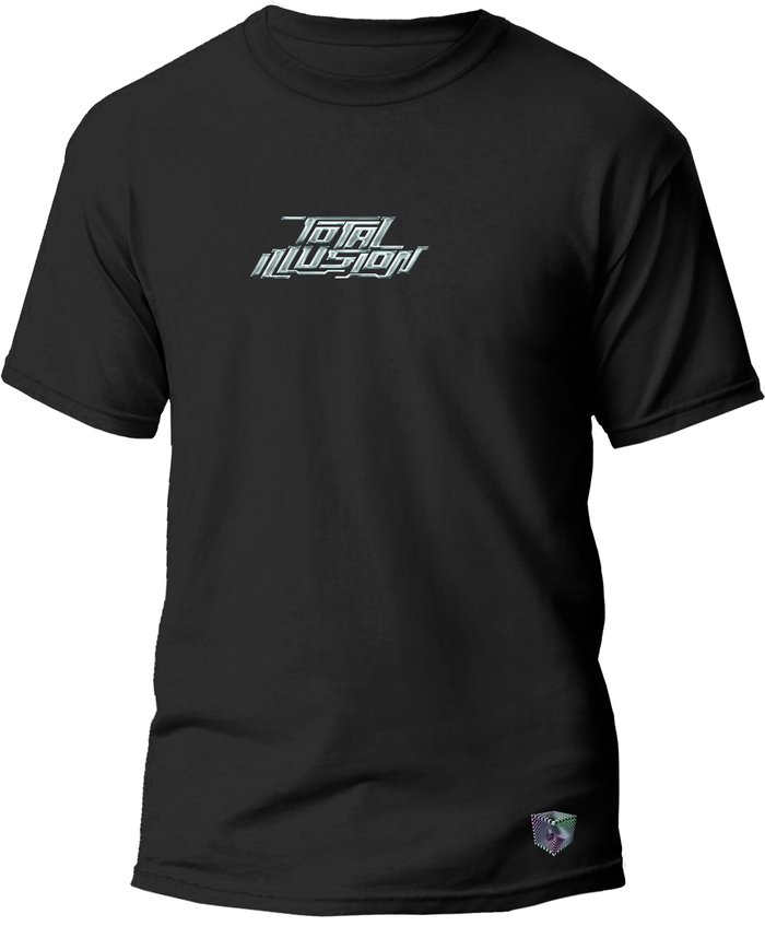 Total Illusion t-shirt, front chrome logo print